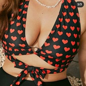 ROWME, 0XL, Red/Black Hearts